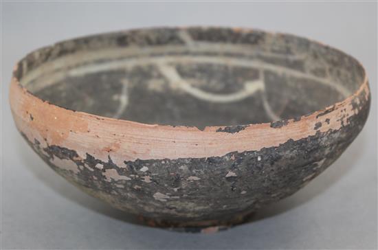 A Greek blackware bowl, c.2nd century BC, 17cm